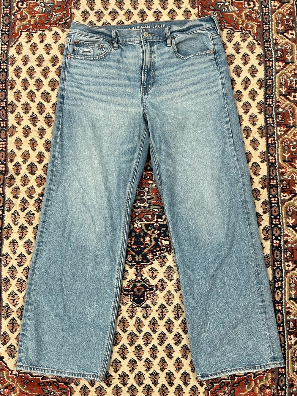 AMERICAN EAGLE Stovepipe Striged Denim Jeans 8R